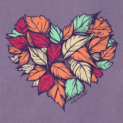 Women's Leaf Heart Long Sleeve Crusher Tee