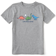 Kids Dino Trio Short Sleeve Crusher Tee