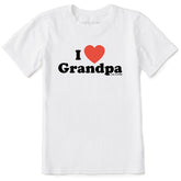 Kids I Heart Grandpa Short Sleeve Crusher Tee
