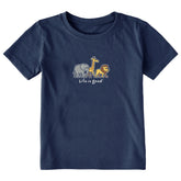 Toddler Big Animal Trio Short Sleeve Crusher Tee