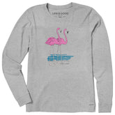 Women's Elegant Flamingos Long Sleeve Crusher-LITE Tee
