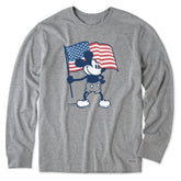Men's Americana Steamboat Willie Long Sleeve Crusher-LITE Tee
