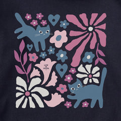 Adult Unisex Cats in Flower Field Every Wear Crew Sweatshirt