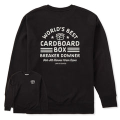 Adult Unisex Cardboard Box Breaker Downer Every Wear Crew Sweatshirt