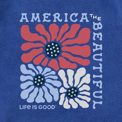 Adult Unisex America the Beautiful Flowers Every Wear Hoodie Sweatshirt