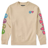 Adult Unisex Peace and Love Together Every Wear Crew Sweatshirt