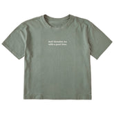 Women's Don't Threaten Me Short Sleeve Crusher Boxy Tee