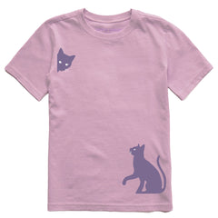 Kids Two Curious Cats Short Sleeve Crusher Tee