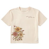 Women's Fall is my Favorite Sunflower Short Sleeve Crusher Boxy Tee