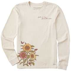 Women's Fall is my Favorite Sunflower Long Sleeve Crusher Tee