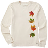 Women's Leaves Fluttering Long Sleeve Crusher Tee