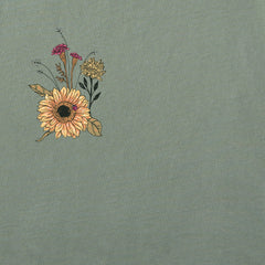 Women's Happy Sunflowers Long Sleeve Crusher Tee