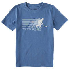 Kids Tis the Season Hockey Short Sleeve Crusher Tee