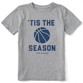 Kids Tis the Season Basketball Short Sleeve Crusher Tee