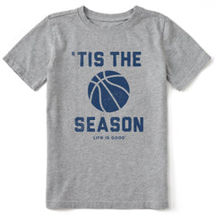 Kids Tis the Season Basketball Short Sleeve Crusher Tee