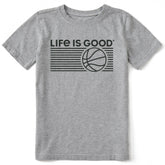 Kids Basketball Stripes Short Sleeve Crusher Tee