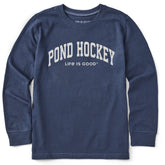 Kids Pond Hockey Arch Long Sleeve Crusher Tee