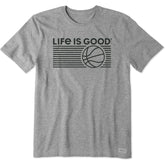 Men's Basketball Stripes Short Sleeve Crusher Tee