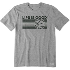 Men's Basketball Stripes Short Sleeve Crusher Tee
