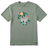 Men's Floral Basketball Short Sleeve Crusher Tee