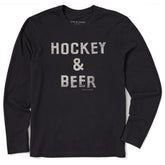 Men's Hockey & Beer Long Sleeve Crusher Tee