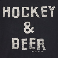 Men's Hockey & Beer Long Sleeve Crusher Tee