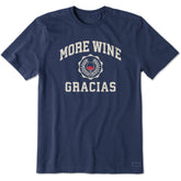 Men's More Wine Gracias Short Sleeve Crusher Tee