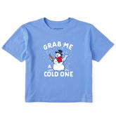 Women's Grab Me a Frosty Cold One Short Sleeve Crusher Boxy Tee