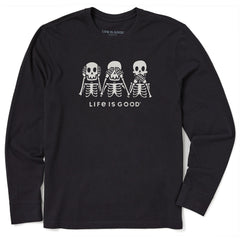 Men's Hear No Skeletons Long Sleeve Crusher Tee