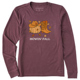 Women's Howdy Fall Long Sleeve Crusher Tee