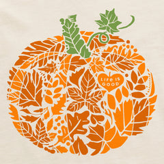 Women's Leafy Pumpkin Short Sleeve Crusher Tee