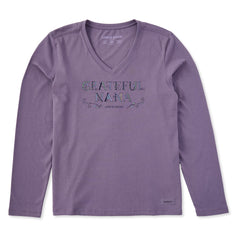 Women's Grateful Nana Doodle Long Sleeve Crusher Vee