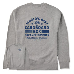 Adult Unisex Cardboard Box Breaker Downer Every Wear Crew Sweatshirt