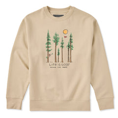Adult Unisex Life is Good Among the Trees Every Wear Crew Sweatshirt
