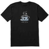 Men's Look Alive Skeleton Coffee Short Sleeve Crusher Tee