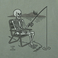 Men's Fishing Skeleton Short Sleeve Crusher Tee