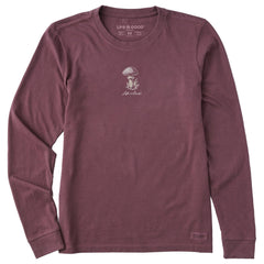 Women's Detailed Mushrooms Long Sleeve Crusher Tee