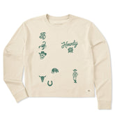 Women's Cowboy Medley Long Sleeve Crusher Boxy Tee