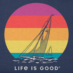 Men's Sailboat Sunset Short Sleeve Crusher Tee