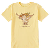 Kids Highland Cow Short Sleeve Crusher Tee