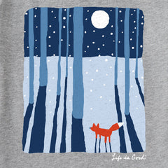 Kids Fox in the Moonlight Long Sleeve Crusher Tee