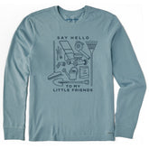 Men's Say Hello to my Little Yardwork Friends Long Sleeve Crusher Tee