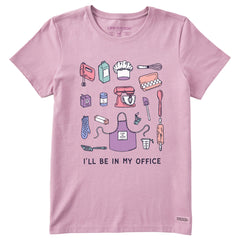 Women's I'll Be in My Office Baking Short Sleeve Crusher Tee
