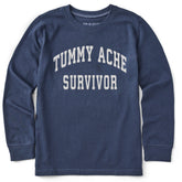 Kids Tummy Ache Survivor Arch Long Sleeve Crusher Tee