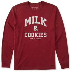 Men's Milk & Cookies Arch Long Sleeve Crusher Tee