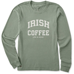 Women's Irish Coffee Arch Long Sleeve Crusher Tee