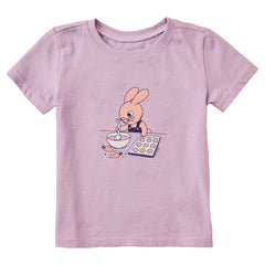 Toddler Bunny Baking Short Sleeve Crusher Tee