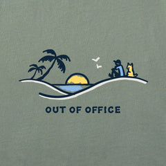 Men's Palm Sunset Out of Office Short Sleeve Crusher Tee