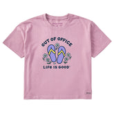 Women's Flip Flops & Daisies Out of Office Short Sleeve Crusher Boxy Tee