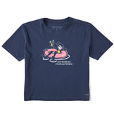 Women's Inner Tube Jackie Not Working Short Sleeve Crusher Boxy Tee